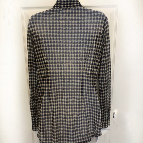 Cabi 736 mesh plaid shirt button down. Medium - Picture 13 of 13